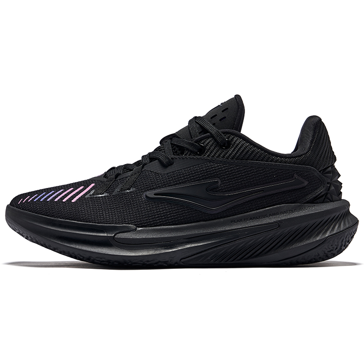 Erke Fearless 2.0 Cushioning Support Abrasion Resistant Slip Resistant Low top Basketball Shoes Men’s Jet Black