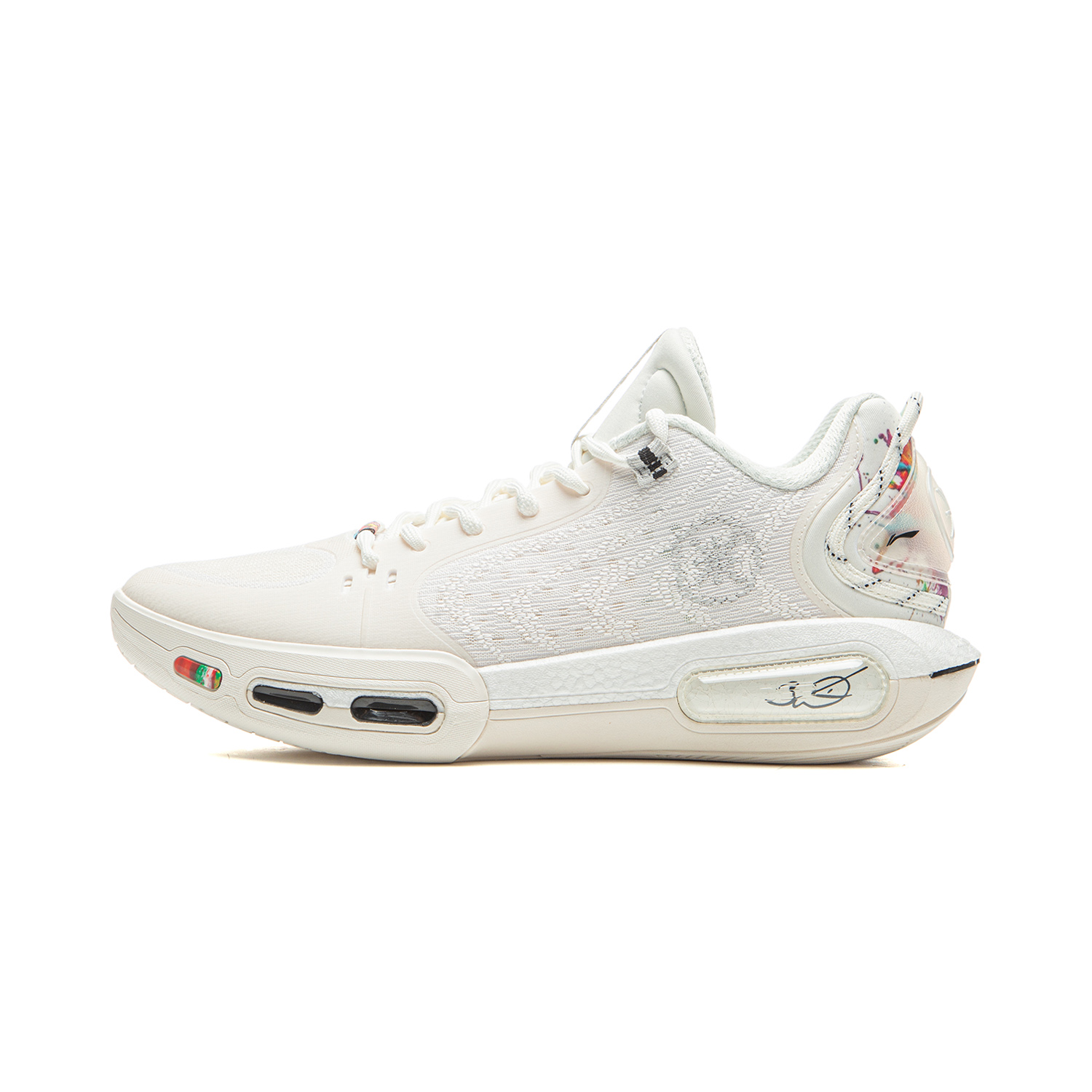 Li Ning Cushioning Slip Resistant Abrasion Resistant Breathable Rebound Grip Low top Basketball Shoes Men’s
