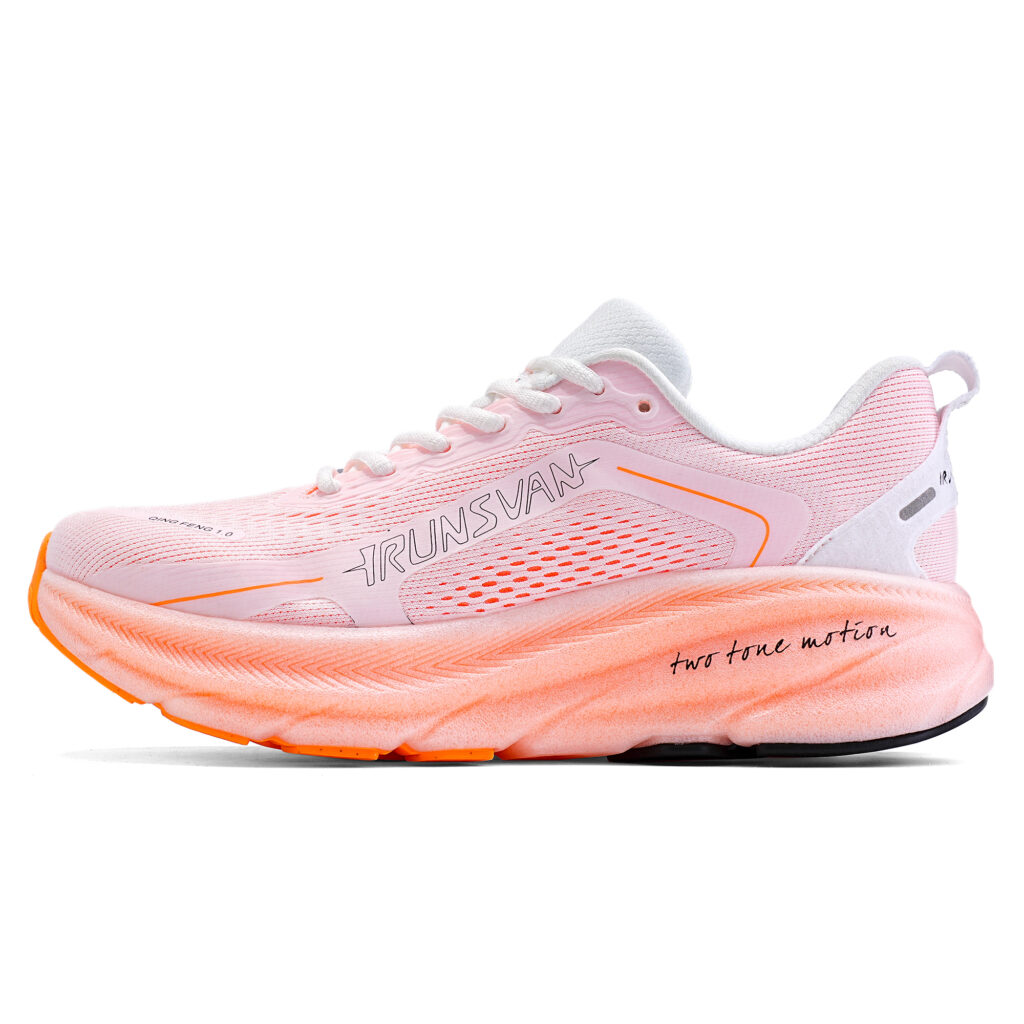 IRUNSVAN Low top Running Shoes Unisex Color Pink Orange