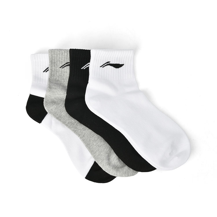 Li Ning Crew Socks Unisex 4 Pack