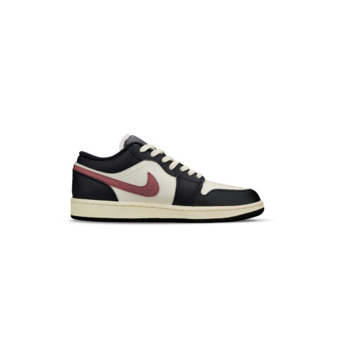 Jordan Air Jordan 1 Abrasion Resistant Low top Vintage Basketball Shoes Women’s Beige Black Red