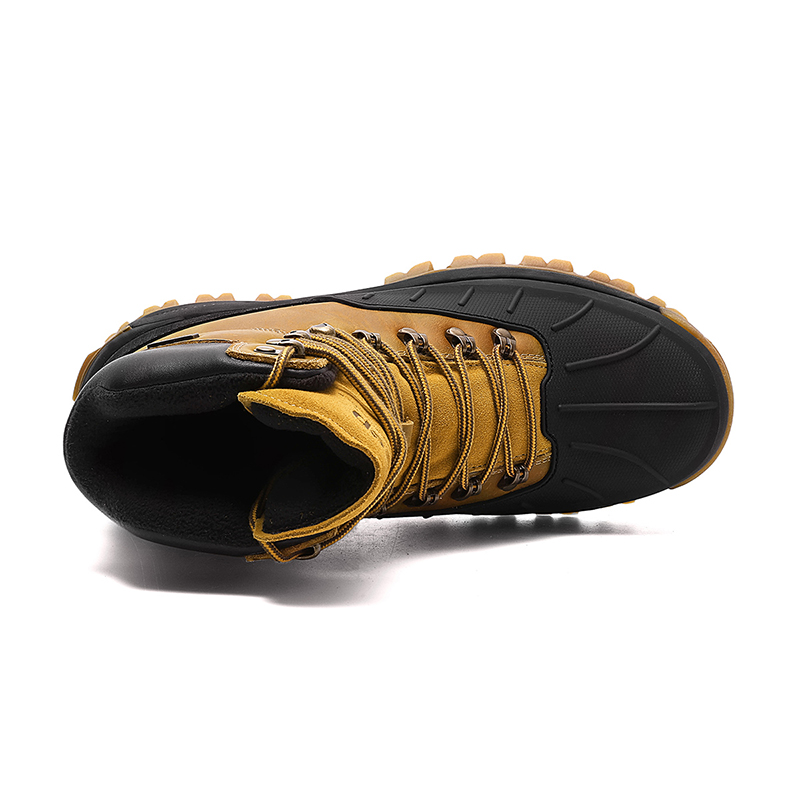 Jeep Synthetic Leather Comfortable High top Outdoor Shoes Men’s Gold