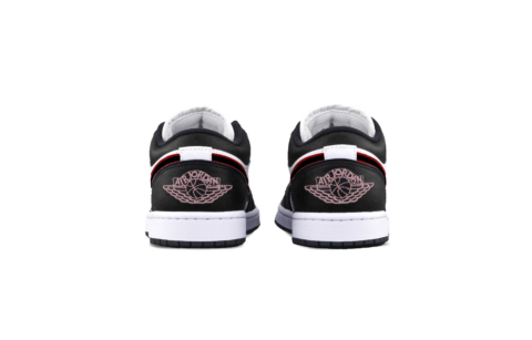 Jordan Air Jordan 1 Infrared Cushioning, Wear Resistant Low top Vintage Basketball Shoes Unisex Black White Red