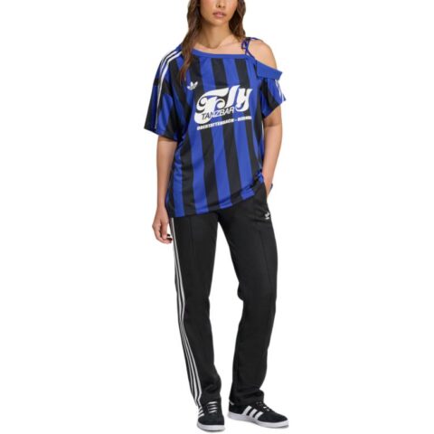 Adidas Originals striped off shoulder jersey