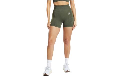 GYMSHARK Sports Shorts Women's Basic Green Marlstone