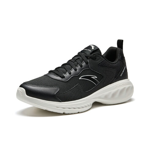 Anta Slip Resistant Breathable Abrasion Resistant Low top Casual Running Shoes Men’s Basic Black