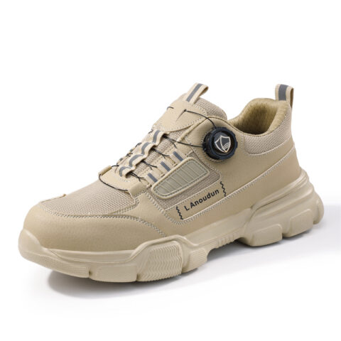 LANOUDUN Impact Resistant Lightweight Rebound Low top Outdoor Shoes Unisex Khaki