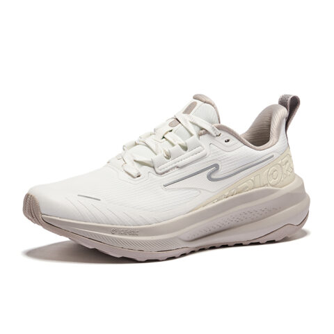 Erke Cushioning Slip Resistant Lightweight Low top Casual Running Shoes Women’s White Gravel Color