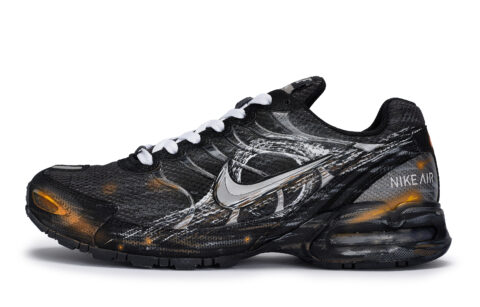 Nike Air Max Torch 4 Cushioning Slip Resistant Abrasion Resistant Low top Running Shoes Men’s Black White Silver Orange