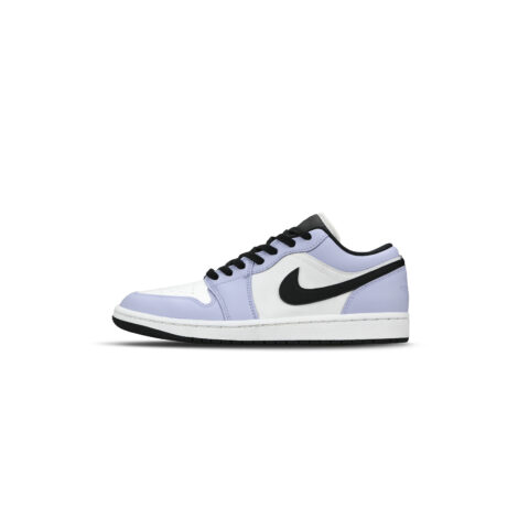 Jordan Air Jordan 1 Abrasion Resistant Low top Vintage Basketball Shoes Unisex White Purple