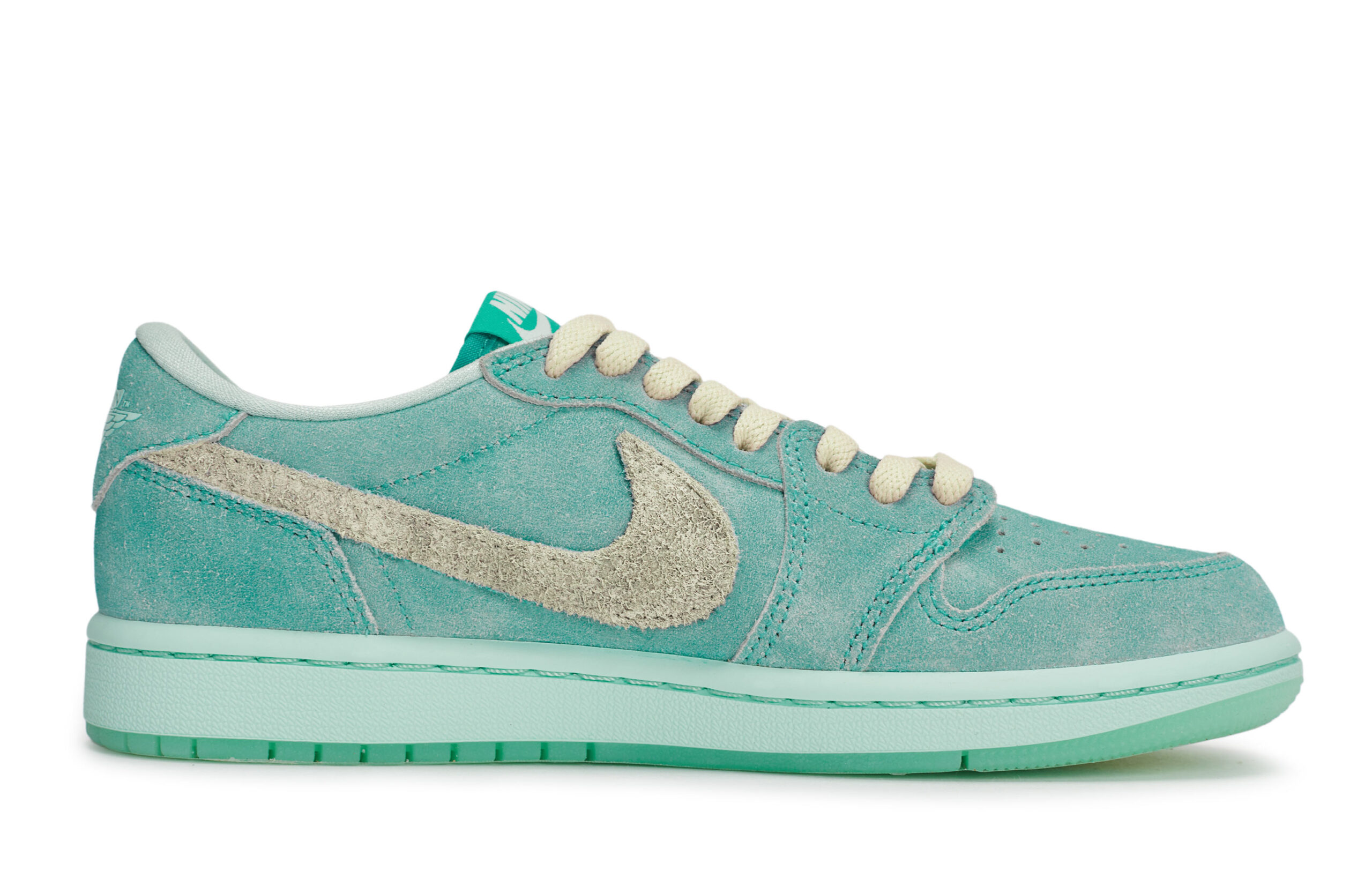 Jordan Air Jordan 1 Vintage Basketball Shoes Women’s Low Top Beige Yellow/Green