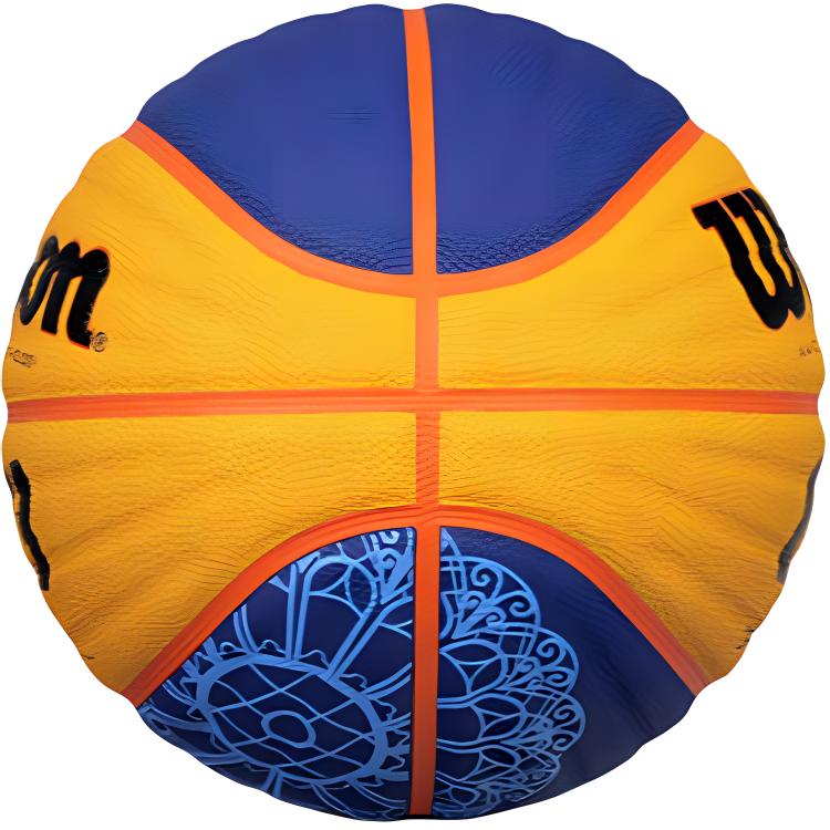 Wilson Pu Basketball Yellow Blue Size 6 Training Unisex