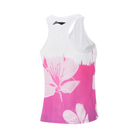 Li Ning Running Collection Running Tank Top Women’s Standard White/Fluorescent Rose Purple/Fluorescent Numbers Pink