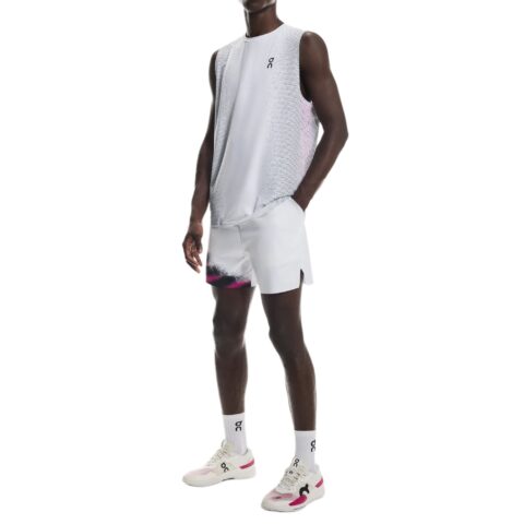 On Court Sports Shorts Men’s White | Black Moderate
