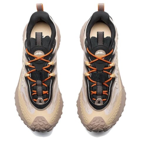 XTEP Slip Resistant And Abrasion Resistant Coverage Low top Outdoor Shoes Men’s Brown Gray