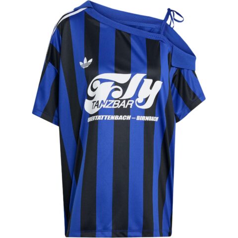 Adidas Originals striped off shoulder jersey