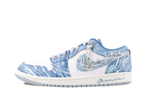 Jordan Air Jordan 1 Jiang Jin Yue, Poseidon’s Wrath Cushioning Slip Resistant Abrasion Resistant Low top