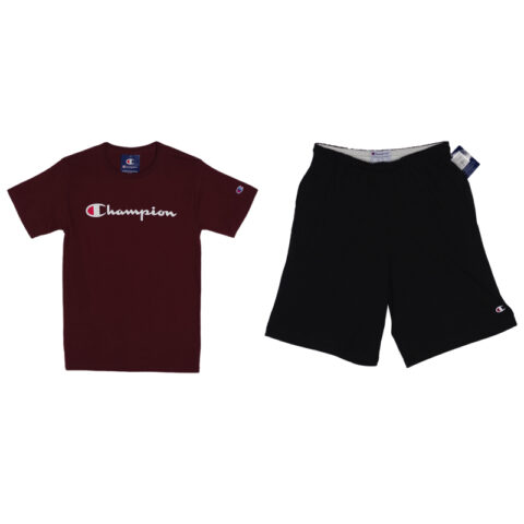 Champion Casual Sportswear Unisex Burgundy+Black