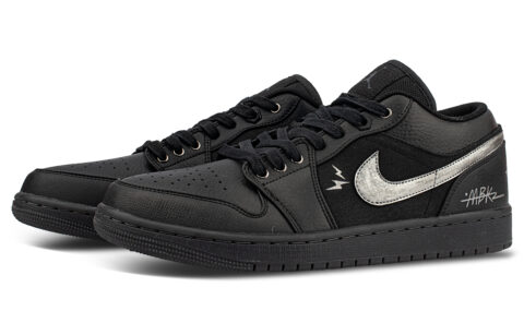Jordan Air Jordan 1 Low top Vintage Basketball Shoes Unisex Black