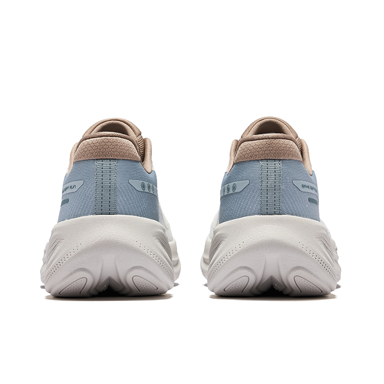 Erke Breathable Rebound Slip Resistant Low top Casual Running Shoes Men’s Microcrystal White Rain Blue Taupe