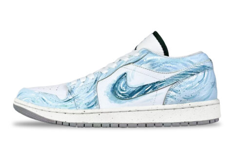 Jordan Air Jordan 1 Fairyland, Azure Sky Firefly Abrasion Resistant Abrasion Resistant Low top Vintage Basketball Shoes