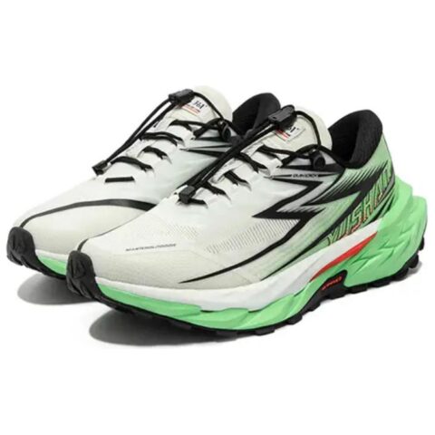 361° Slip Resistant, Abrasion Resistant, Breathable Low top Casual Running Shoes Men’s White Green
