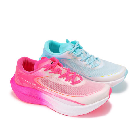 XINGHUOLI Running Shoes Unisex Low Top Red Blue BUFF Mismatched