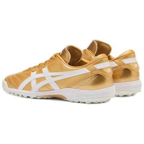 ASICS C3 TF Turf Abrasion Resistant Soccer Shoes Unisex Gold