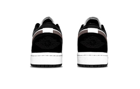 Jordan Air Jordan 1 Maillard Style Abrasion Resistant Low top Vintage Basketball Shoes Unisex Black Brown