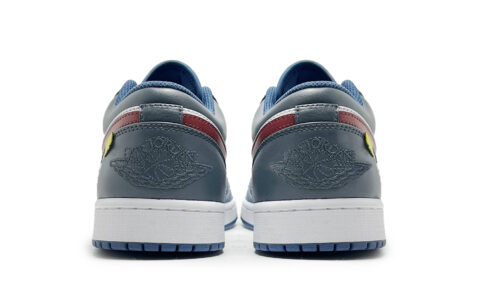 Jordan Air Jordan 1 Cushioning Slip Resistant Abrasion Resistant Low top Vintage Basketball Shoes Men’s Blue Red