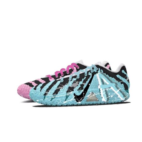 Nike Ja Morant 3 Hot Low top Basketball Shoes Unisex Blue Pink