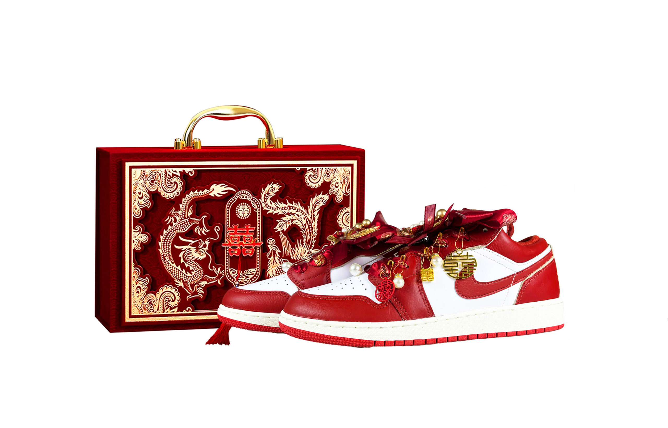 Jordan Air Jordan 1 GS Blooming Twin Flowers Slip Resistant Abrasion Resistant Low top Vintage Basketball Shoes Women’s