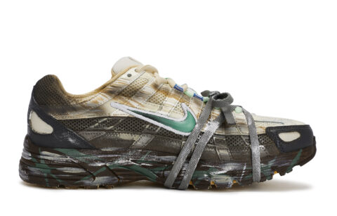 Nike P 6000 Slip Resistant Abrasion Resistant Low top Running Shoes Men’s Brown Silver Green