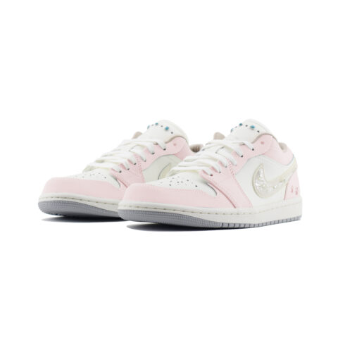 Jordan Air Jordan 1 Creative Art Abrasion Resistant Abrasion Resistant Low top Vintage Basketball Shoes Women’s