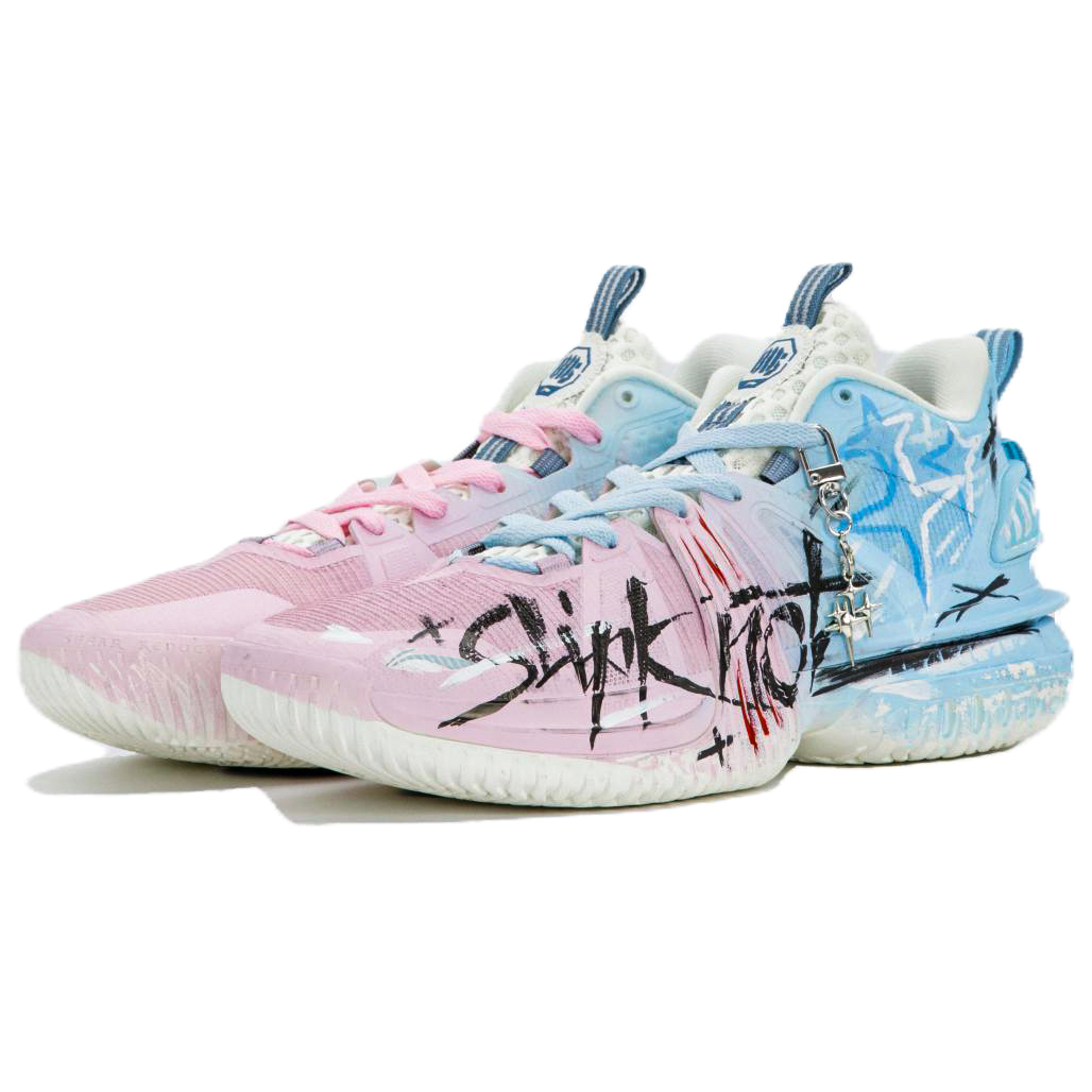Li Ning Storm 2024 Video Game Graffiti Fabric Cushioning Breathable Lightweight Rebound Height Increasing Low top