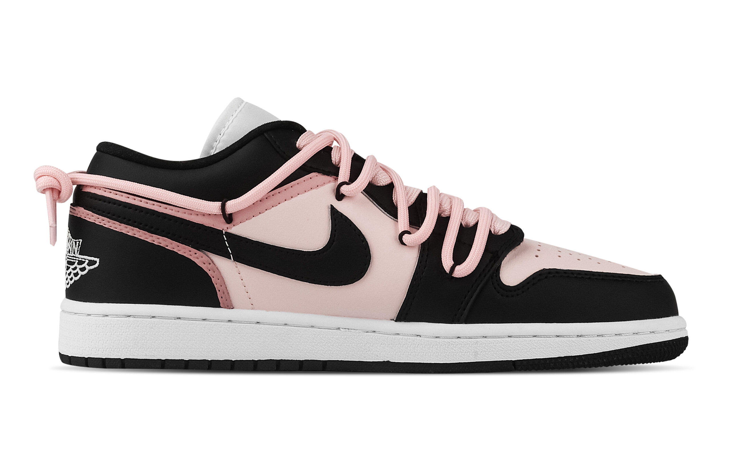 Jordan Air Jordan 1 Berry Pink Present, Heart Box Low top Vintage Basketball Shoes Unisex Black Pink