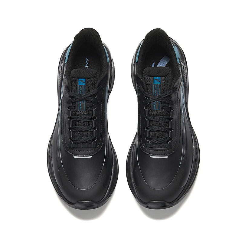 CHAOJIANTA Cushioning Slip Resistant Low top Casual Running Shoes Men’s Black Blue