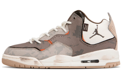 Jordan Courtside 23 Coverage Slip Resistant And Abrasion Resistant Mid top Vintage Basketball Shoes Men's Tan