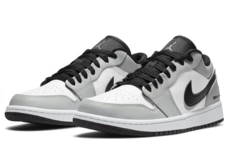 Jordan Air Jordan 1 Lightweight Low top Vintage Basketball Shoes Unisex Concrete Gray