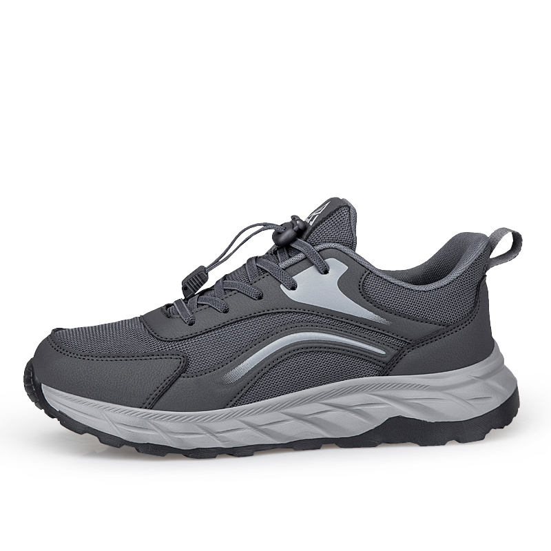 KANGLEJIAN Abrasion Resistant Lightweight Rebound Low top Casual Shoes Men's Dark Gray