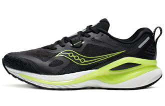 Saucony Phoenix Inferno 1 Mesh, Textile Non slip Lightweight Low top Running Shoes Men's Black Green