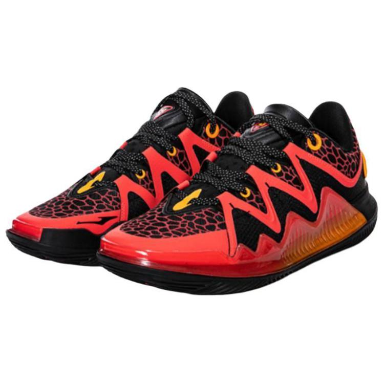 Erke Fearless EP Abrasion Resistant Support Lightweight Low top Basketball Shoes Men’s Black Red