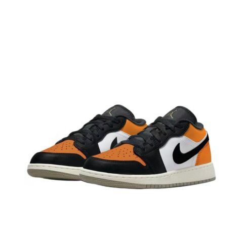 Jordan Air Jordan 1 Little Buckle Shattered Leather Abrasion Resistant Low top Vintage Basketball Shoes Unisex