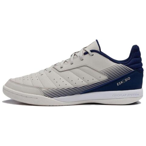 DECATHLON ESKUDO 500 IC/in Abrasion Resistant Soccer Shoes Men's White Blue
