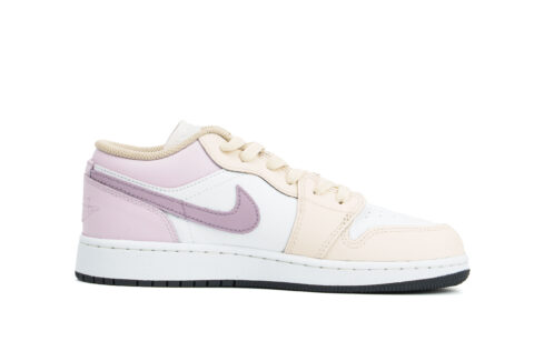 Jordan Air Jordan 1 Abrasion Resistant Low top Vintage Basketball Shoes Unisex White Pink