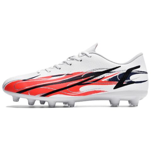 BIANSULONG Soft Ground Abrasion Resistant Coverage Impact Resistant Soccer Shoes Unisex Black