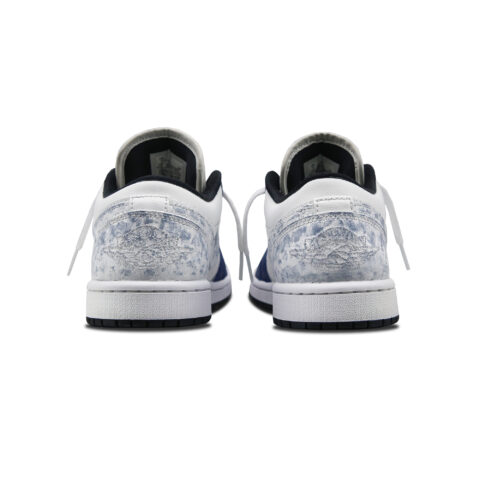 Jordan Air Jordan 1 ‘PalmWave’ Leather Slip Resistant Low top Basketball Shoes Women’s Blue White