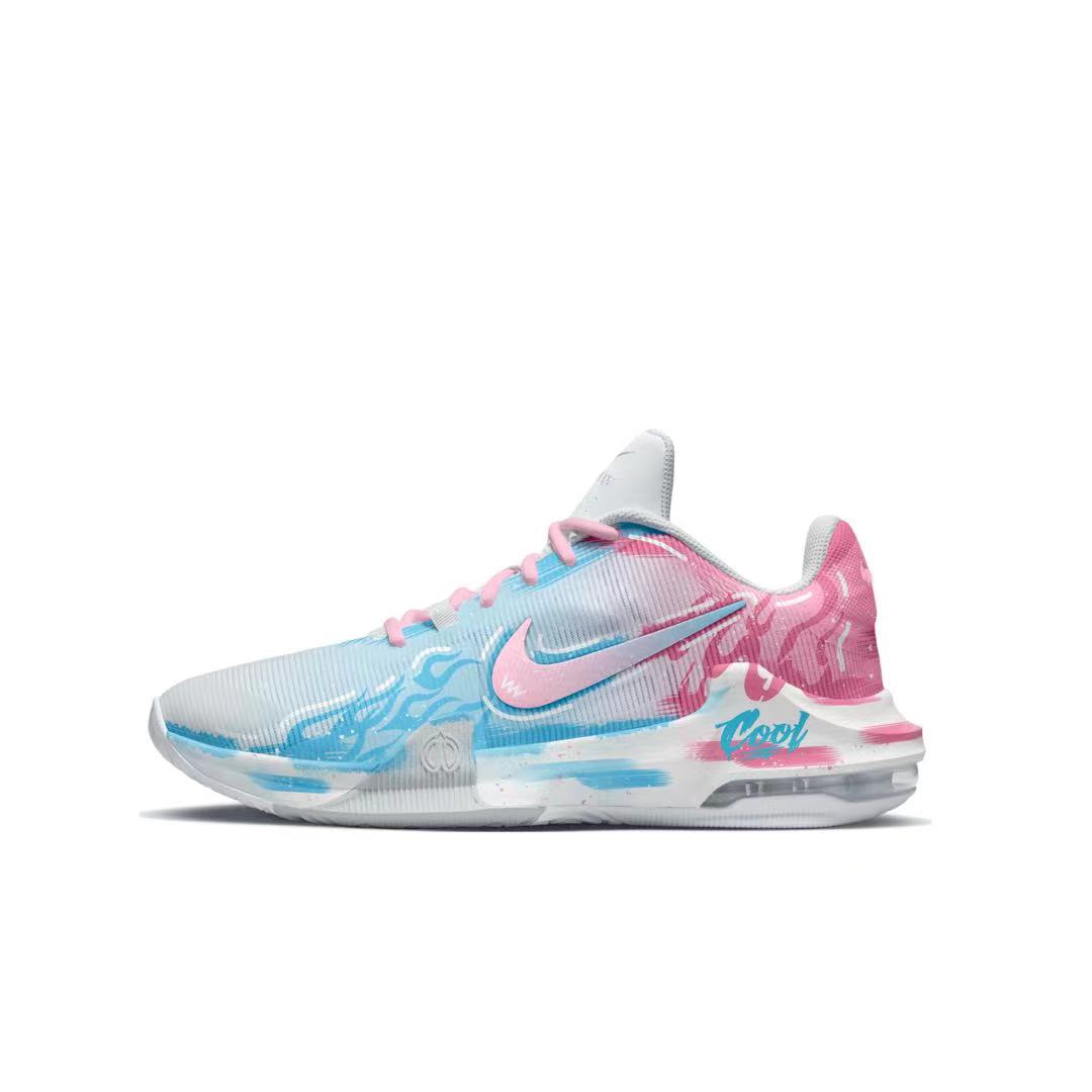 Nike Air Max Impact 4 Basketball Shoes Men’s Mid Top Blue Pink