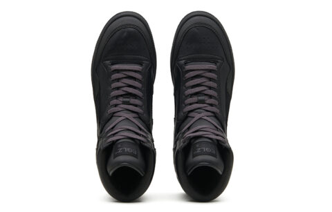 EQLZ EQUALIZER 1970 Lightweight High top Vintage Basketball Shoes Black Mist Made In USA Nappa Genuine Leather