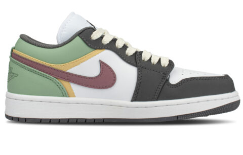 Jordan Air Jordan 1 Abrasion Resistant Abrasion Resistant Low top Vintage Basketball Shoes Unisex Ecru